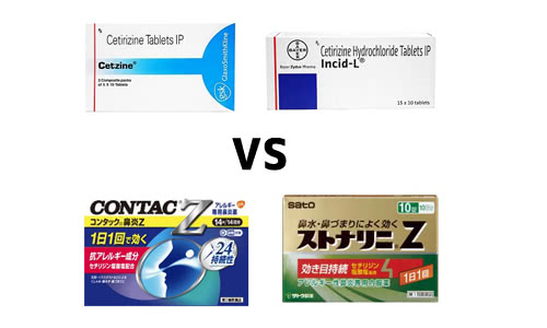 コンタック鼻炎Z・ストナリニZ（ジルテック市販薬）と個人輸入通販のジルテックジェネリックの価格比較